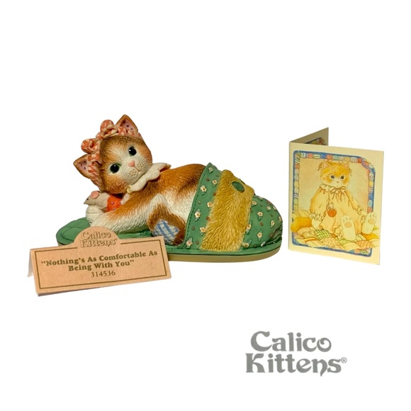 Calico Kittens - "Nothing's As Comfortable As Being With You" Figurine, Vintage - Picture 2 of 8